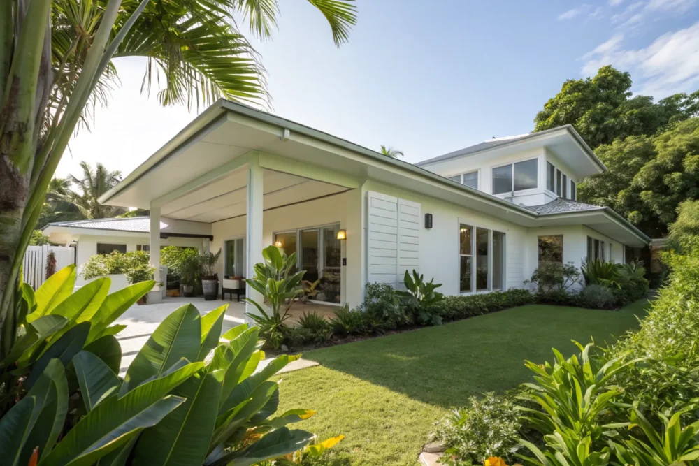 The modern residence adopts white cooling coating, which significantly reduces the temperature in high temperatures.