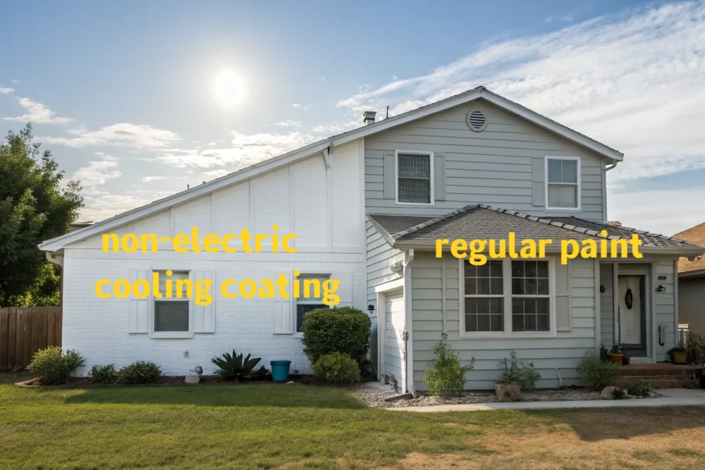  non-electric cooling coating vs regular paiint