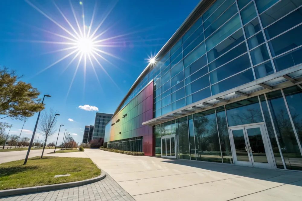 Passive cooling coating on building