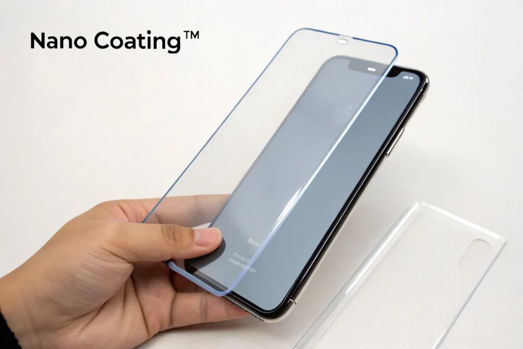 Nano coating on a phone screen