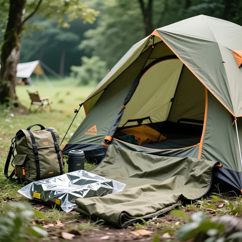 Weather-resistant camping gear & tents with fluorine-free water-repellent coating